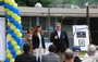 Jim Pierce of the Peninsula Club was one of the speakers.  Beside him is Andrea Righetti of the Escazu Club, translating his words into Spanish for the audience.